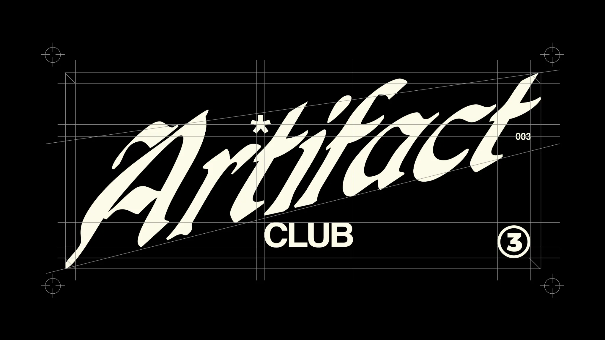 Artifact Club logo construction drawing