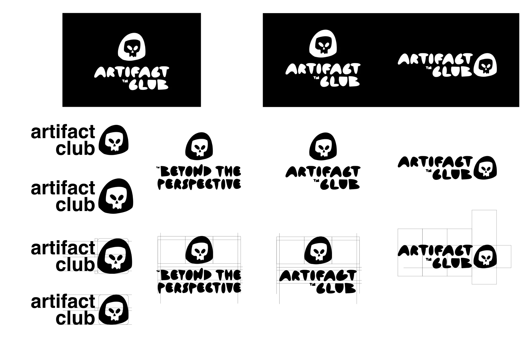 Artifact Club rounded logo and skull exploration