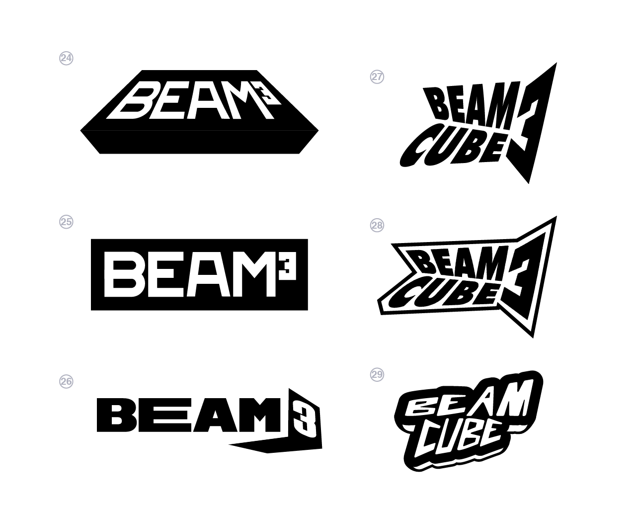 Beam Cubed logo designs three continued
