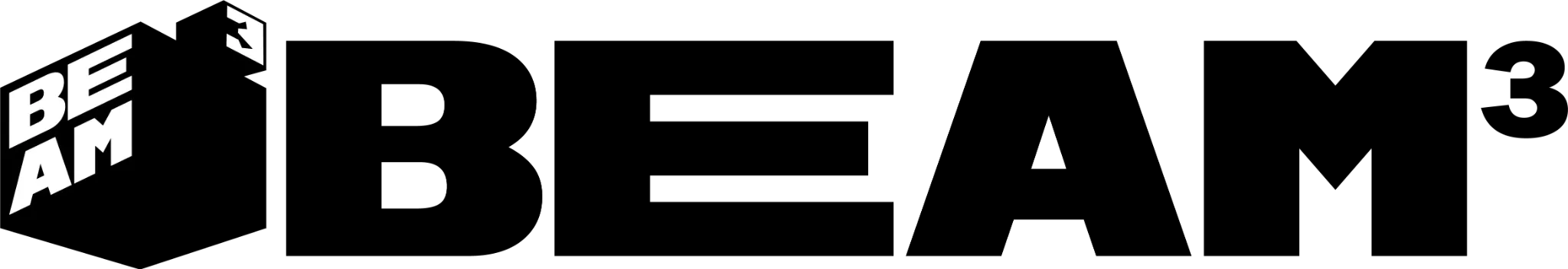 Beam Cubed horizontal logo in black