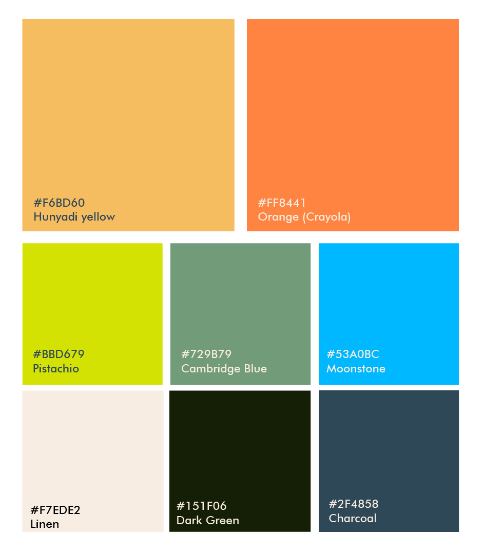 Kukupin brand colour palette
