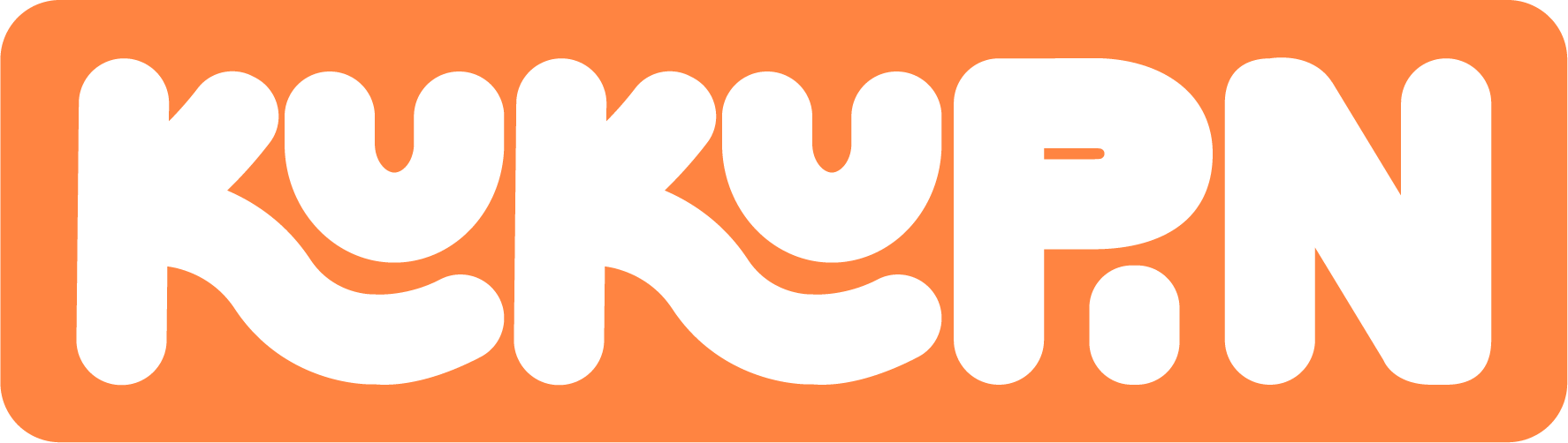 Horizontal Kukupin logo in orange and white