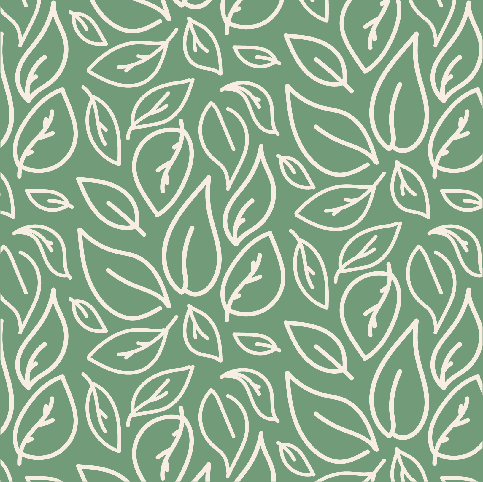 Green leaf repeat pattern