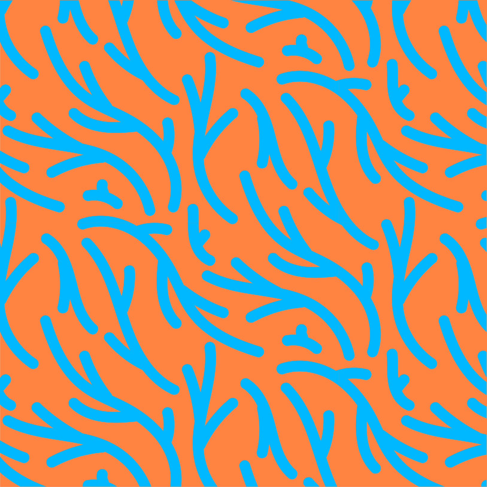 Orange tropical repeat pattern