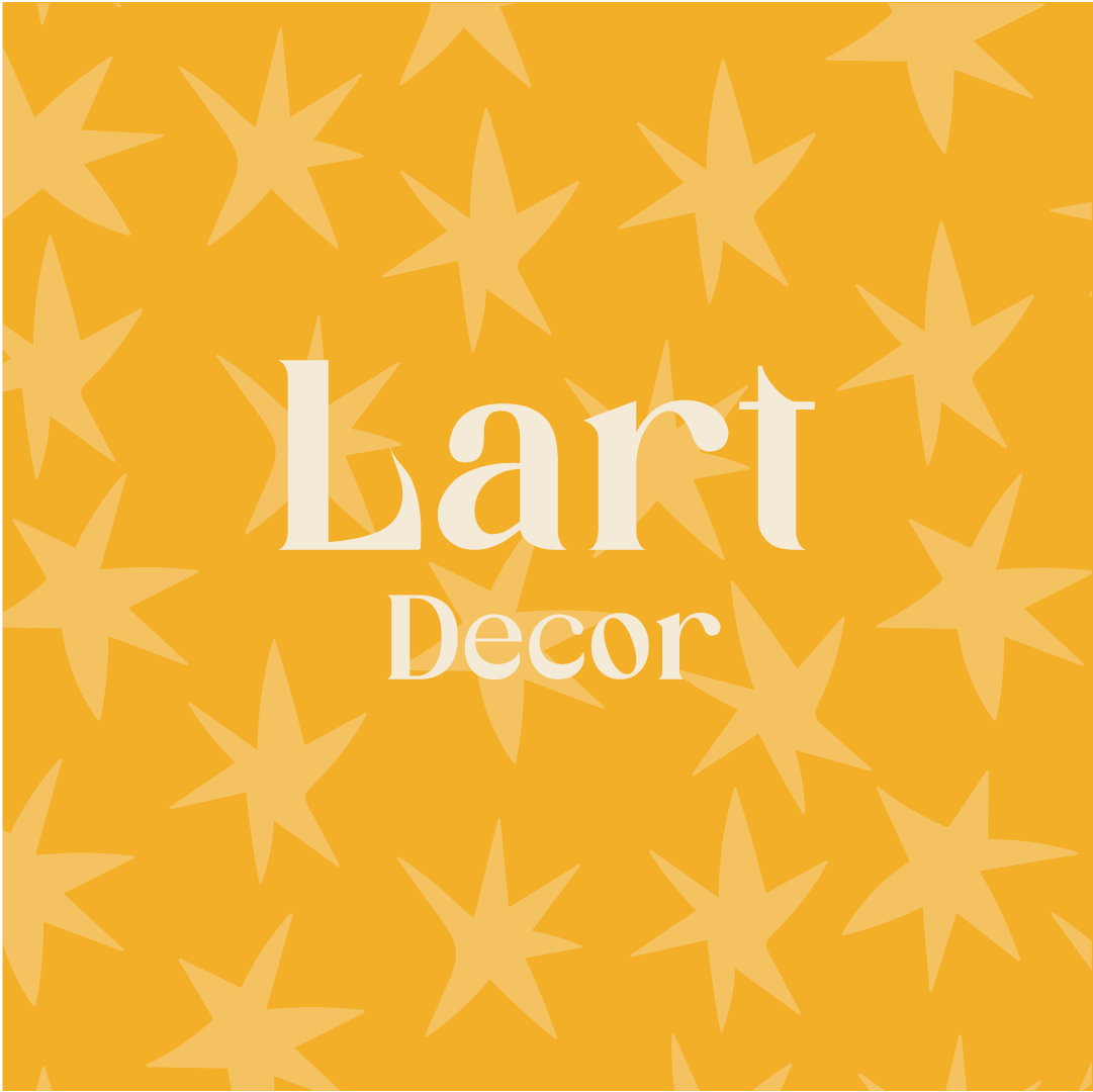 Lart Decor logo on yellow star pattern