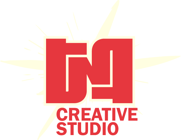 Inverted TNT Creative Studio stacked logo